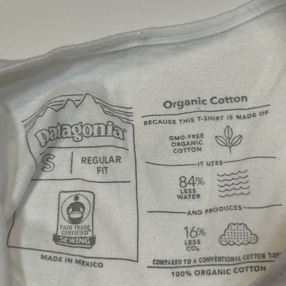 Patagonia Women’s Small Pastel P-6 Logo Organic Cotton High Neck Tank Top White - Picture 4 of 14